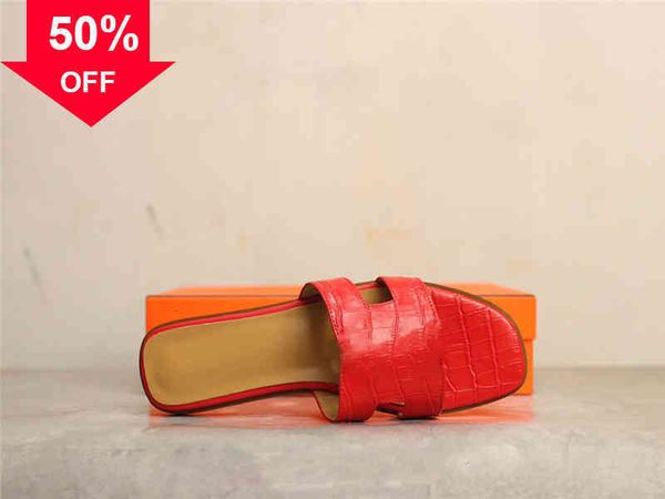 

luxury h designer slippers herme shoes designer fashion sandals genuine leather h women summer luxury flat slides ladies beach sandal party, Black