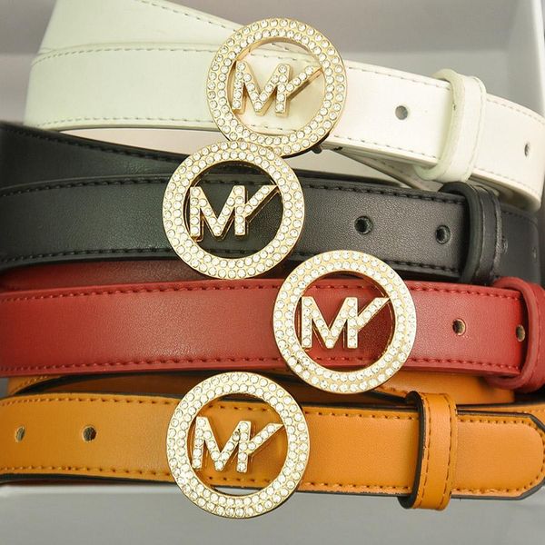 

Women's Luxury Belt Designer Genuine Leather Belts Delicate Smooth Buckle 2.4cm Wide 4 Color Optional, Multi