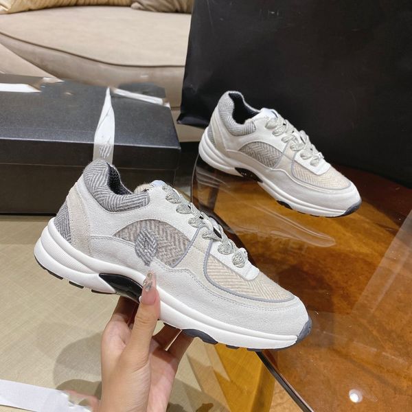 

designer cc shoes cycling footwear outdoor sports running shoes women sneaker fashion thick sole breathable multiple colors channel saffcd, Black