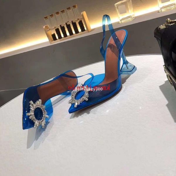 

sandal amina muaddi pvc crystal-embellished shoes begum slingback pumps restocks begum pvc slingbacks 10cm heel shoes original b jky, Black