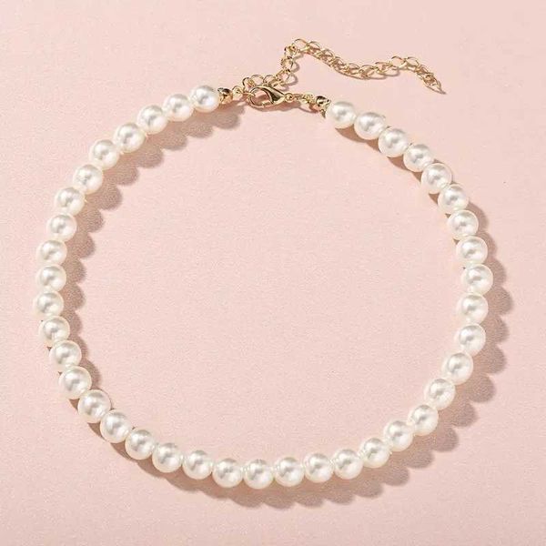 

accessories charm bracelets pearl necklace choker plain simple elegant thickness 0.6 cm 0.8 temperament small fresh, Silver