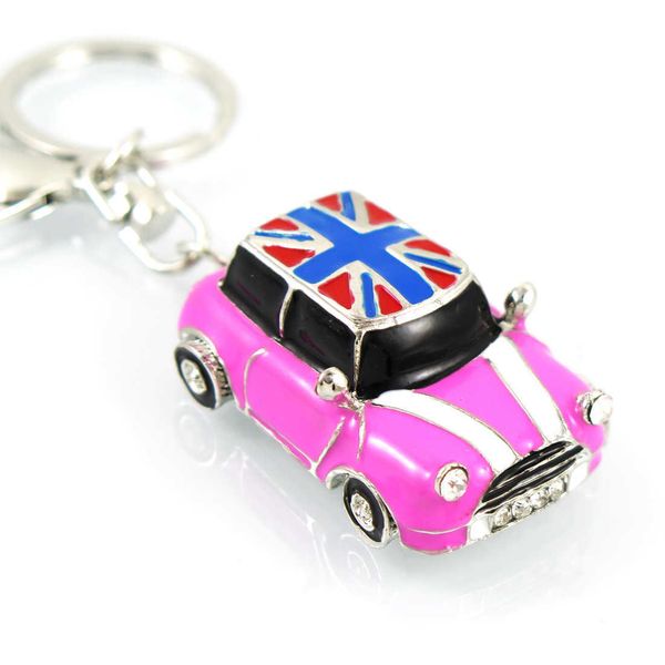 

keychains crystal rhinestone metal car model keychains rings women handbag charms pendant man chain accessory g221026, Silver