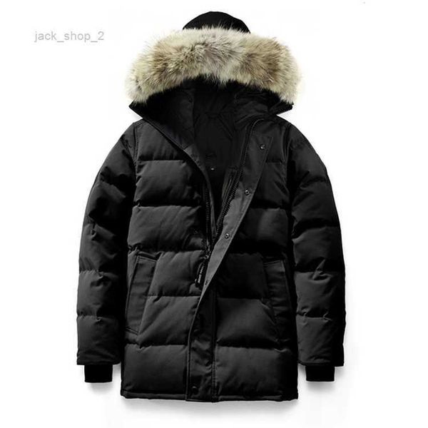 

men's down parkas mens jackets canadian parka winter waterproof cloth men wolf fur jacket hooded fourrure outwear raccoon furs warm coa, Black