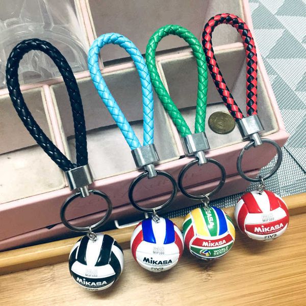 

keychains mini sport beach volleyball pvc chain chains chain ring football ball gifts men jewelry ring g221026, Silver