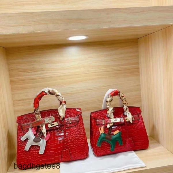 

one bag crocodile designer portable birkins bags leather fashionable women's handbag shoulder classic fimk