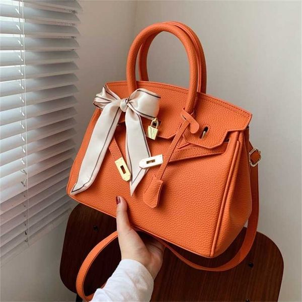 

counter designer herms birkin bags quality bag temperament big red wedding bride bag lychee pattern leather handheld messenger bag female