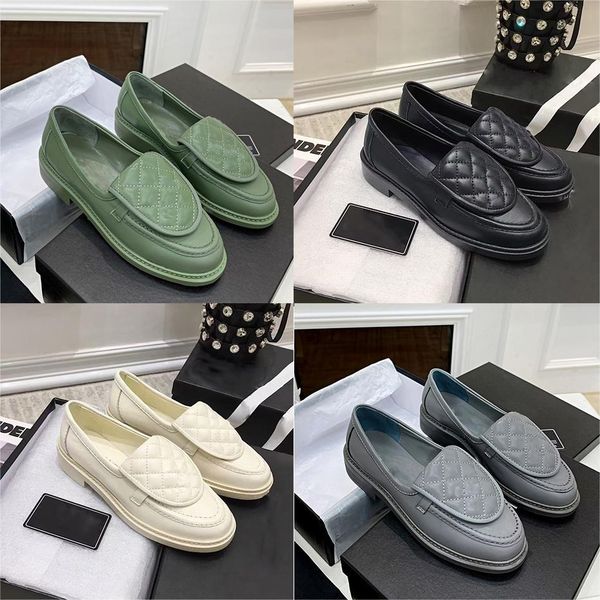 

casual shoes designer loafers women fashion flat ladies platform rubber shoe black shiny leather round head sneakers 35-40