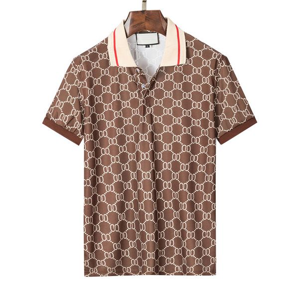 

2023 mens designers polo t shirts snake embroidery polos bee stripe men high street casual horse tees shirt size m-xxxl, White;black