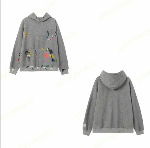 

men designer hoodie high street alphabet vintage washed sweaters hip hop casual loose fit women long sleeve autumn winter keep warm comforta, Black