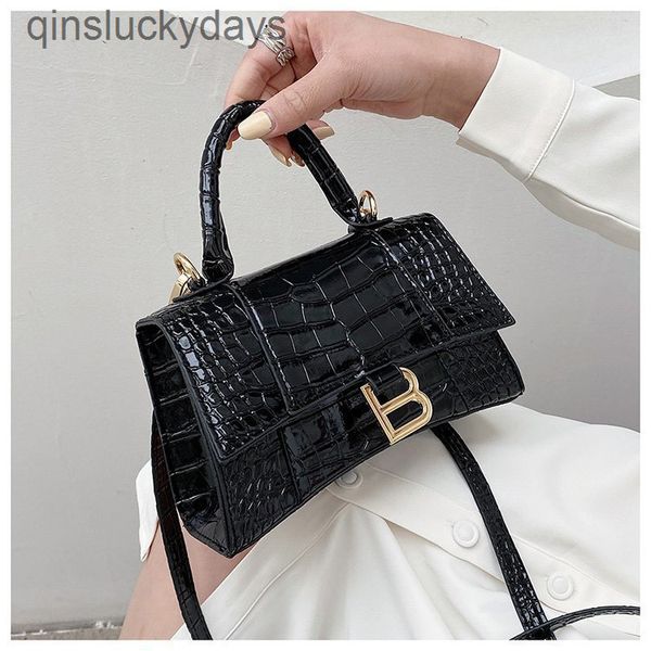 

designer balencaigs hourglass shoulder bags outlet uk fashion one bag women's hourglass crocodile pattern west