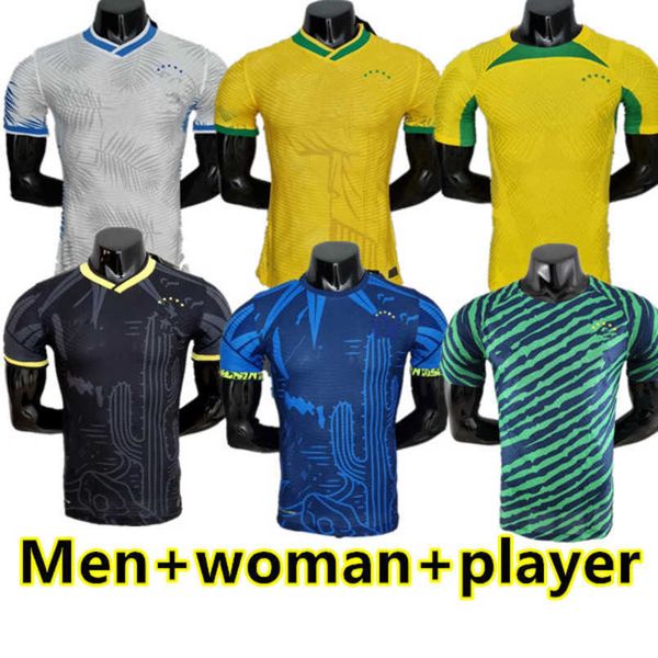 

22 23 camiseta de futbol paqueta coutinho brazils soccer jersey world training woman player cup firmino brasil maillots marquinhos vini jr, Black;yellow