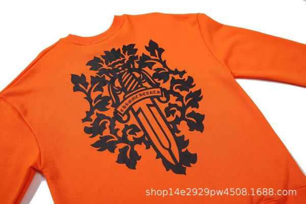 

chorme hoody fashion hearts limited orange rattan flower sword pullover hoodie t-shirt sanskrit, Black