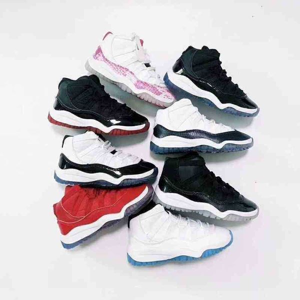 

xi 11s gym red kids shoes navy blue snakeskin pink concord children 11 boys girls sneaker toddler space jam sports trainer mt, Black