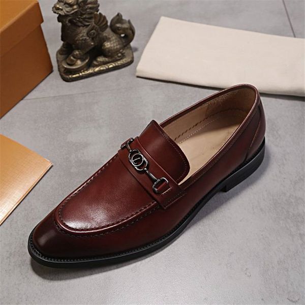 

dress shoes louiseity men fashion business office work party wedding casual flat shoes viutonity 02-01, Black