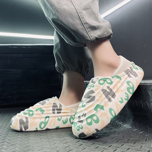 

shoes designer classic fashion latest style lightweight breathable comfortable insole non slip soft sole letter pattern cotton slippers for, Red;white