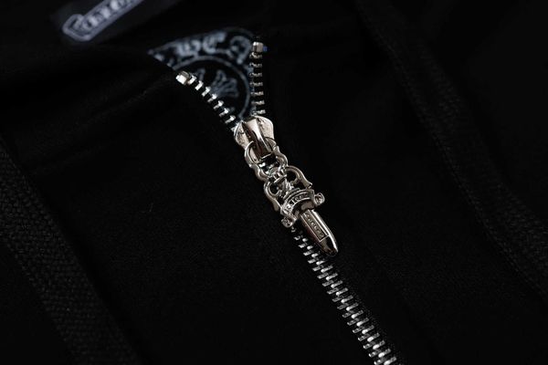 

chorme hoody fashion hearts correct edition men's women's autumn and winter new crow cross coat guards hoodie t-shirt sanskrit, Black