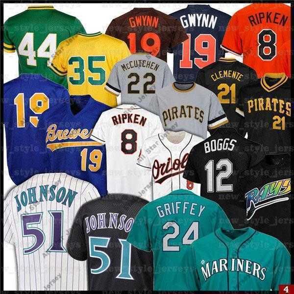 

baseball jerseys 51 randy johnson 12 wade boggs nolan ryan robin yount 21 roberto clemente tony gwynn 8 cal ripken jr. collection basketball, Blue;black