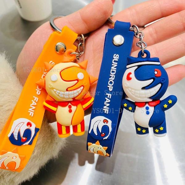

keychains cartoon game sundrop security bug fnaf mangle foxy dy fazbear boss bear pendant car key ring phone bag jewelry g221026, Silver