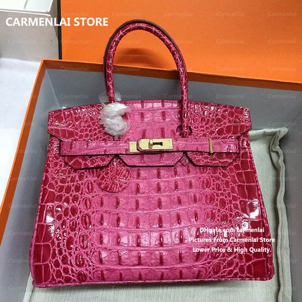 

shoulder bag verrou crossbody bags womens carmenlai fashion tote handbag cowhide alligator genuine leather handbags purses 30/35cm