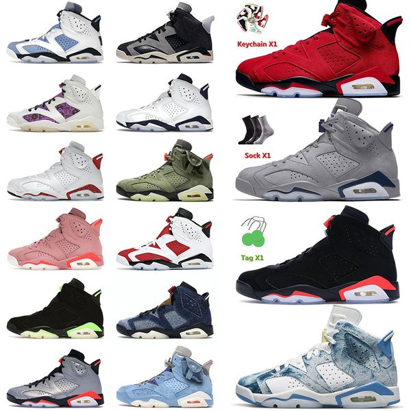 

jumpman 6 6s vi basketball shoes toro georgetown washed denim black infrared bordeaux sportssneaker red oreo singles day spors trainers men