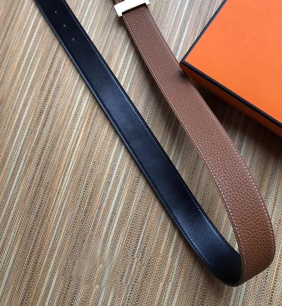 

black brown leather belt silver buckle waistband trousers & jeans waist belts reversible men