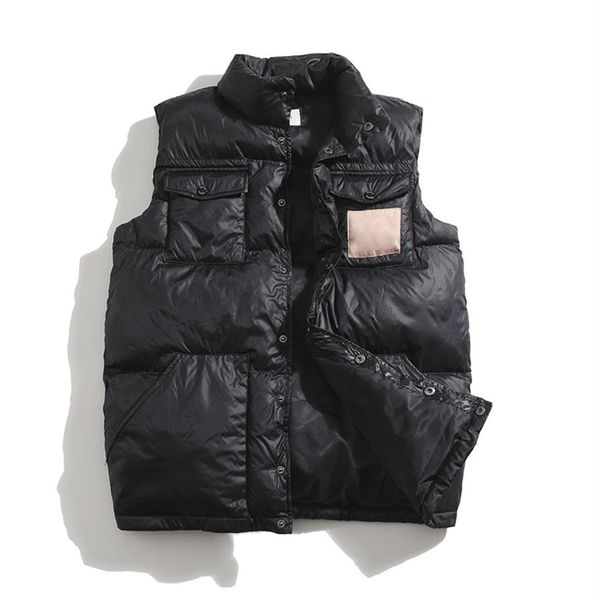 

fashion mens vest winter wear warm single breasted in various colors outdoor play clothes handsome and charming collocation282q, Black;white