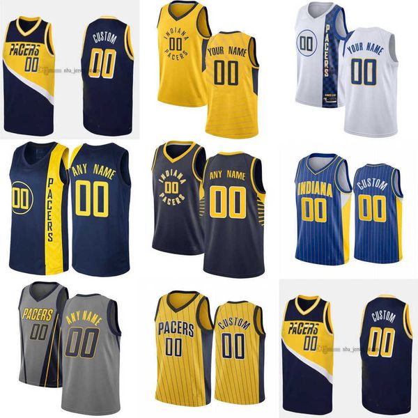 

basketball jersey indiana''pacers''custom mens womens youth 10 kendall brown 16 james johnson 3 chris duarte 24 buddy hi, Black;red