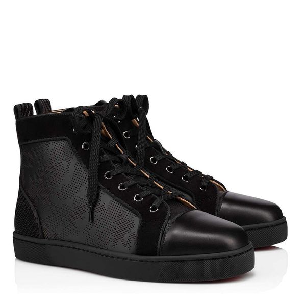

red-bottoms boot christians 2021s winter skate for men women casual shoes paris red spikes sneakers orlato flat genuine leather calfsk lmq, Black