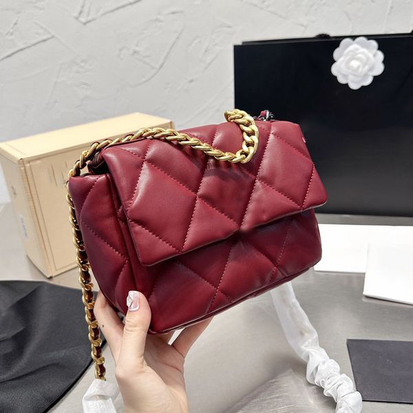 

designer channel bags for women black cc handbag leather chain slant shoulder clutch flap totes bag double letters solid hasp waist square s