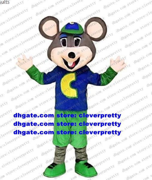 

chuck e. cheese mouse mascot costume cartoon character outfit suit marketplstar marketplgenius company promotion zz8240, Red;yellow
