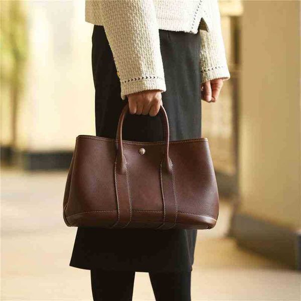 

bags brand classic garden bags totes herme handmade leather garden bag fashion first layer cowhide hand commuter simple versatile durable la