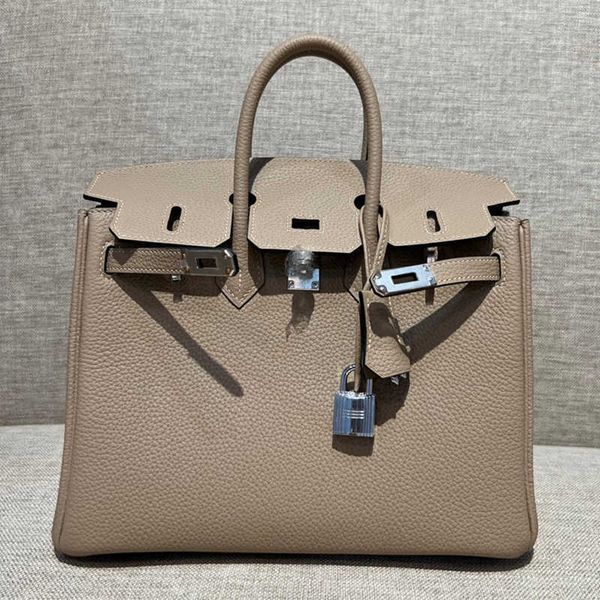 

handbags birkin bags handmade togo leather bk turtle grey lychee pattern handbag banquet 25cm large capacity classical larger