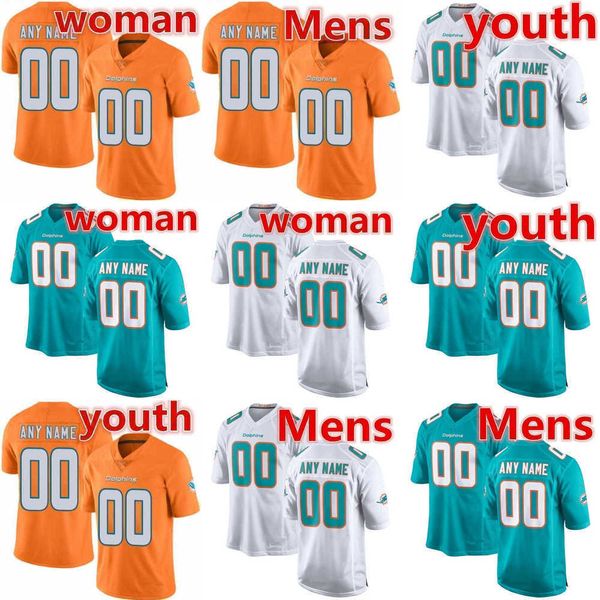 

football jerseys 10 tyreek hill custom men women youth miami''dolphins''jersey 13 dan marino 11 devante parker 1 tua tag, Black;red