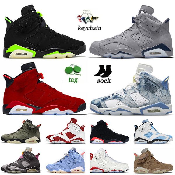 

big size 13 basketball shoes 6 toro georgetown jumpman 6s j6 electric green denim unc metallic silver psgs red oreo black infrared men women