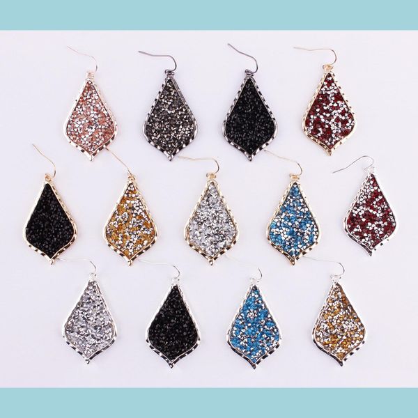 

charm designer charm earrings sier gold alloy water drop frame rhinestone fashion dangle teardrop earring for women delivery 2022 jew dhcjv, Golden