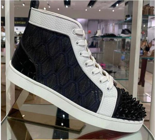 

red-bottoms boot christians 20s new style men's high sneakers sporty mens rantulow orlato flat spikes flat outdoor footwear sports qnk, Black