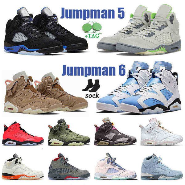 

dr fashion shoes trainers basketball bordeaux 6s british khaki sports easter camo racer blue 5s green bean jade jumpman 5 6 unc women men, Black
