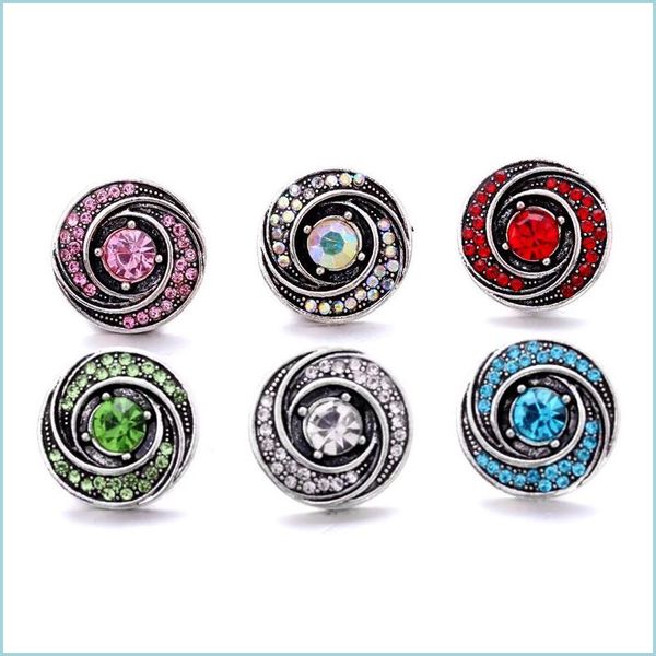 

clasps hooks wholesale mix rhinestone snap buttons clasp 18mm metal decorative vintage button charms for diy snaps jewelry finding dhb7g