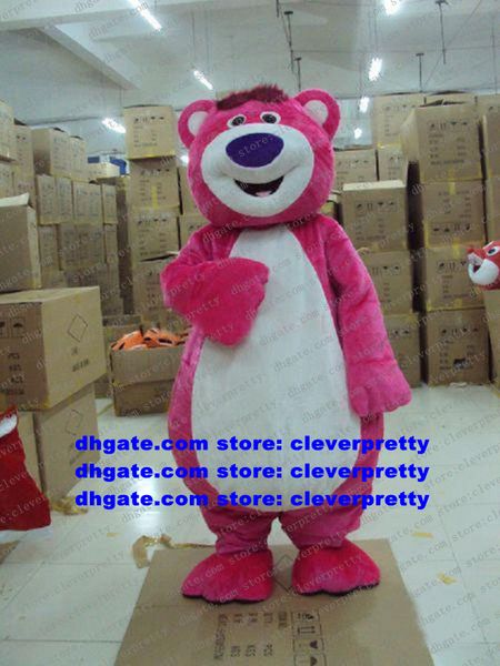 

pink lotso fat bear mascot costume mascotte cartoon character outfit suit anime suit art show large-sized good-sized no.5, Red;yellow