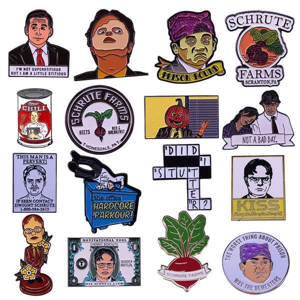 

other fashion accessories tv show funny pins metal enamel pins and brooches for lapel pin backpack bags badge collection gifts, Silver