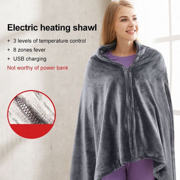 

other health care items electric blanket 85x150cm usb heated warm shawl heating plush throw warmer cape lap