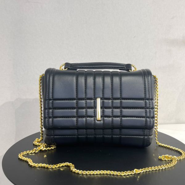 

chain shoulder bags flap messenger purse subaxillary bag fashion handbag plain gold metal letters cowhide genuine leather rhombic embroidery