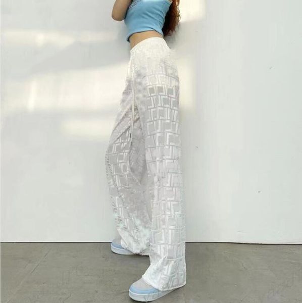 

designer 2022 new fall high-end womens pants fashion sportswear luxury velvet wide legs 3d embossed f letter comfortable and casual-6nb2, Black;white