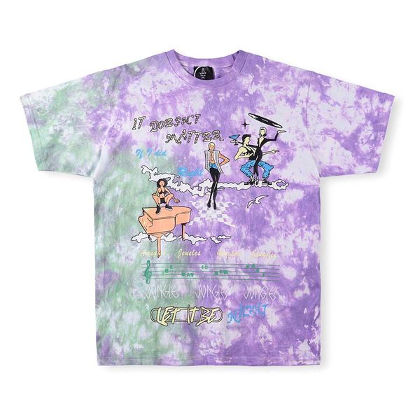 

2023ss tie dye t shirts plus tees short sleeve tees for men print superior t-shirts casual tee, Black;brown