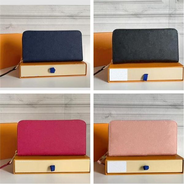 

woman wallets wallet purse women lady original box embossed patterns flower leather card holder fashion designer, Red;black