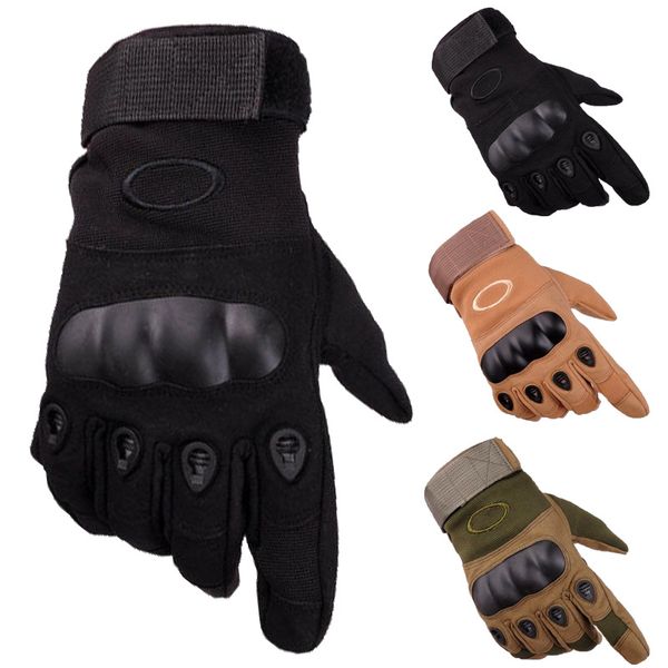

sports gloves men and women cycling fitness long finger all finger half special forces mountaineering ranti-slip, Black