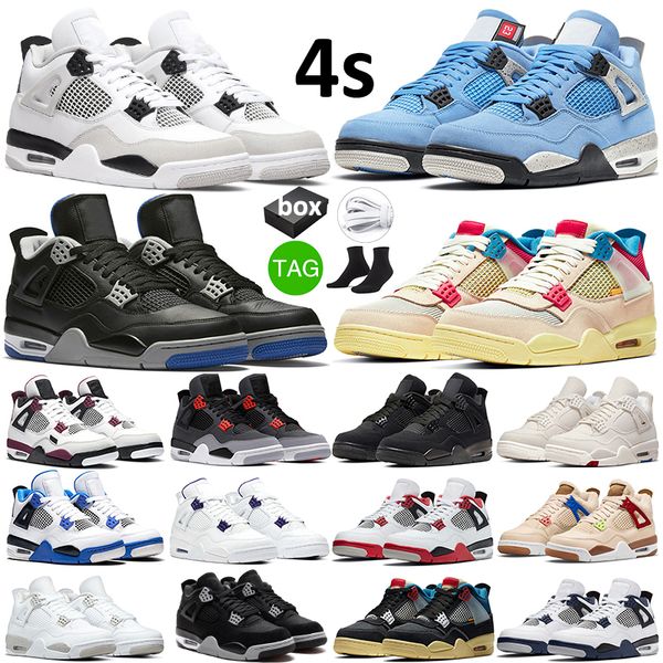 

with box jumpman 4 4s retro basketball shoes military black cat metallic purple motorsports zen master women mens trainer sneakers