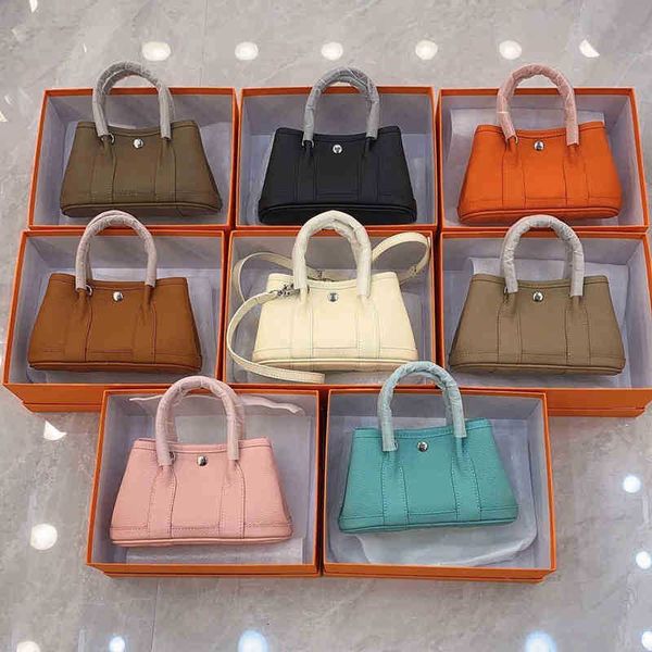 

garden party totes herme women designers bag 2022 new mini cowhide mini garden bag women's large capacity bu et one shoulder portable t