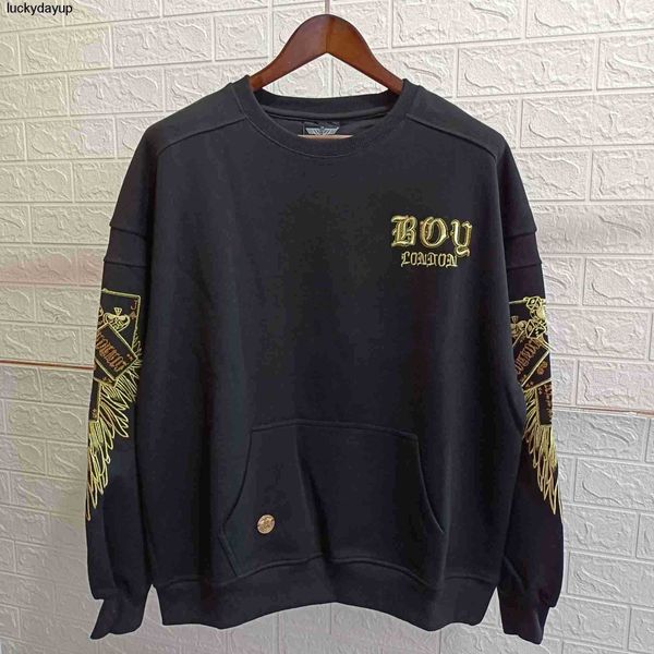 

men's hoodies designer sweatshirts boys men's sweater autumn embroidery round neck casual long sleeve hoodie, Black