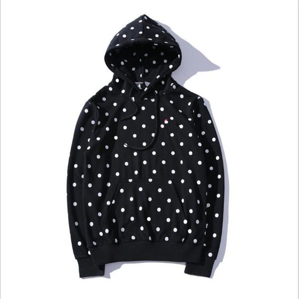 

2021 designer brand embroidery hooded color wave point sweatshirts men and women couple sweatshirts295f, Black